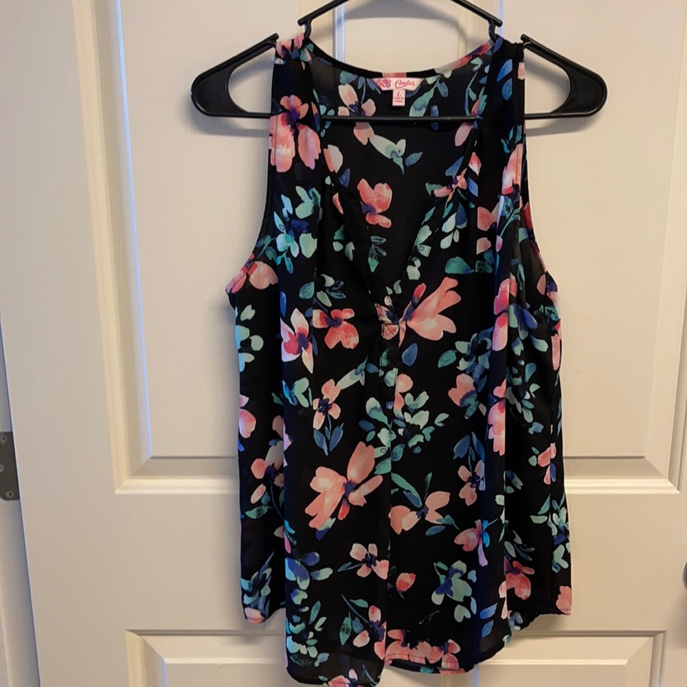 Flowered tank blouse